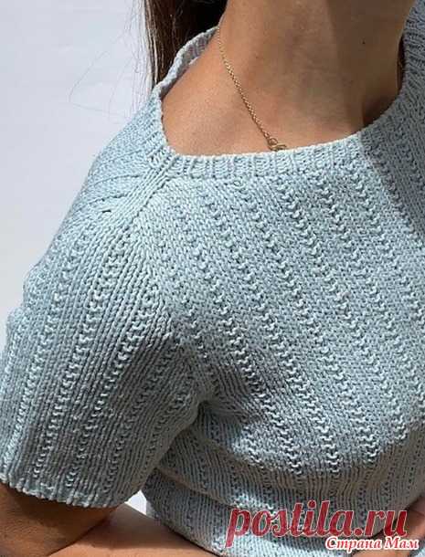 Футболка Butterfly Knit Tee от Trine knitwear. Спицы. - ВЯЗАНАЯ МОДА+ ДЛЯ НЕМОДЕЛЬНЫХ ДАМ - Страна Мам