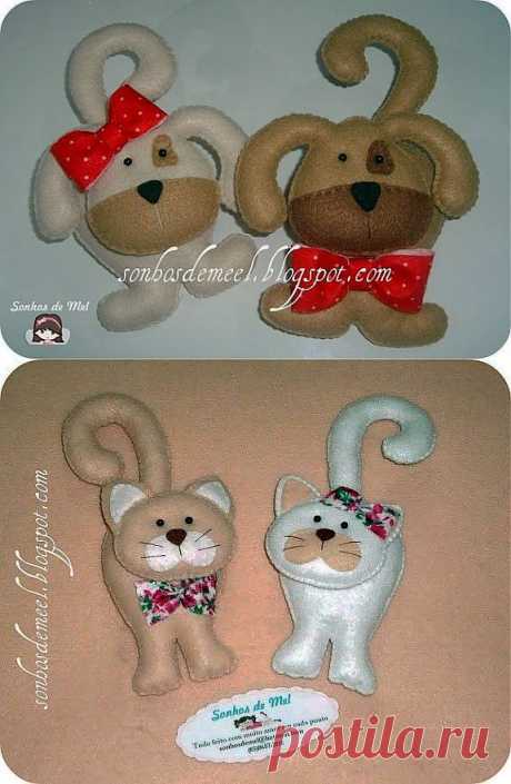 Выкройки игрушек из фетра