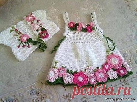 Детское платье «Весна» (Вязание крючком) | Журнал Вдохновение Рукодельницы