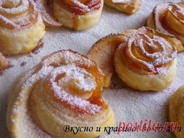Слоёные яблочные розочки | Вкусно и красиво!
