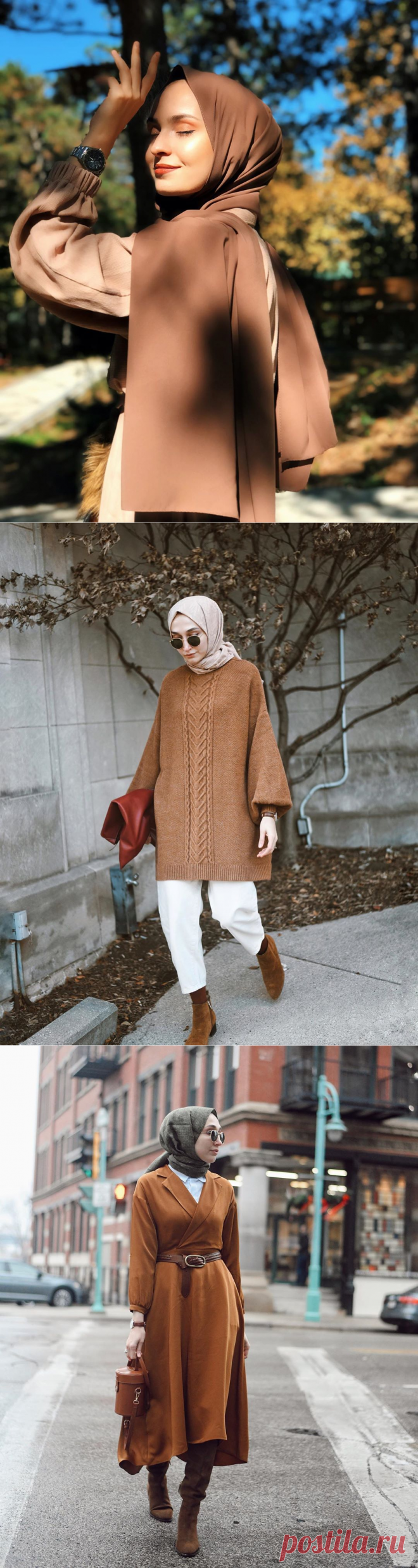 Chic Ways to Style Your Hijab Outfits in Brown - Hijab-style.com