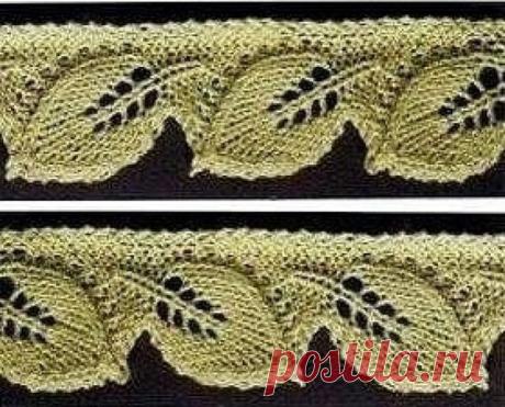 Кайма из листьев (Уроки и МК по ВЯЗАНИЮ) — Журнал Вдохновение Рукодельницы