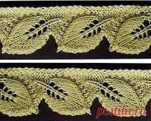 Кайма из листьев (Уроки и МК по ВЯЗАНИЮ) — Журнал Вдохновение Рукодельницы