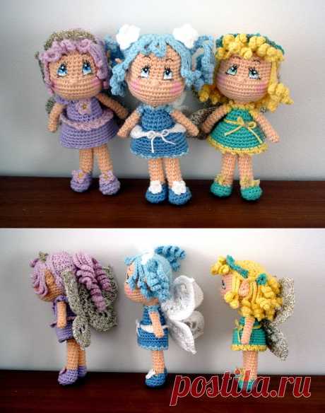 Кукла амигуруми - фея | Амигуруми — схемы, амигуруми крючком, вязание и игрушки амигуруми. Амигуруми всех стран!