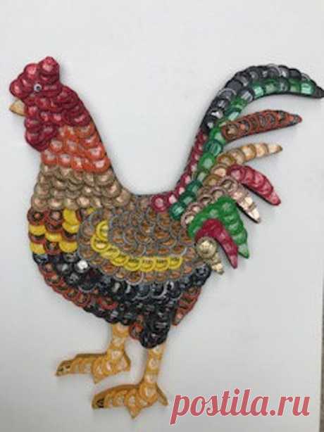 Arte de la tapa de la botella Gallo de granja No. 2 | Etsy
