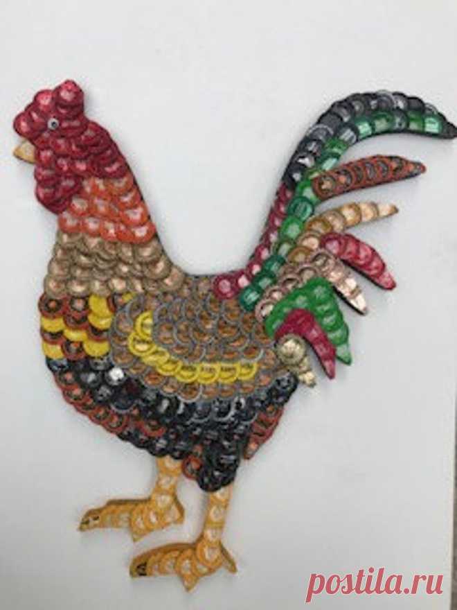 Arte de la tapa de la botella Gallo de granja No. 2 | Etsy
