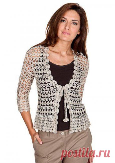 Жакет кружочками. Описание. / Вязание как искусство!
