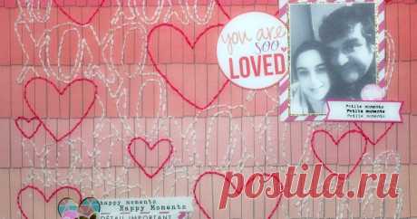 Ricamiamo un layout scrapbooking, cardmaking, scrap, tutorial, aj, project life, card