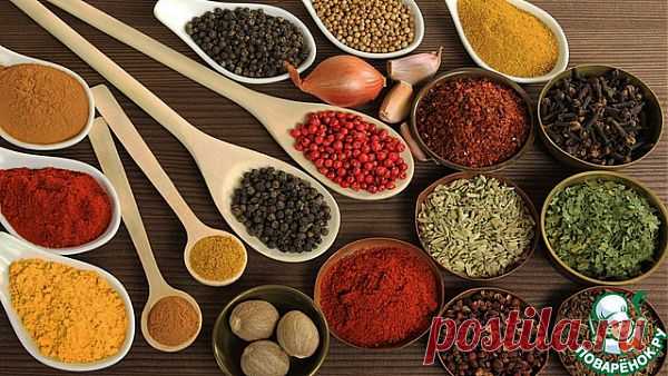 Чтобы Ваше блюдо получилось вкусным и ароматным, нужно знать, какие именно пряности подходят к определенным блюдам: