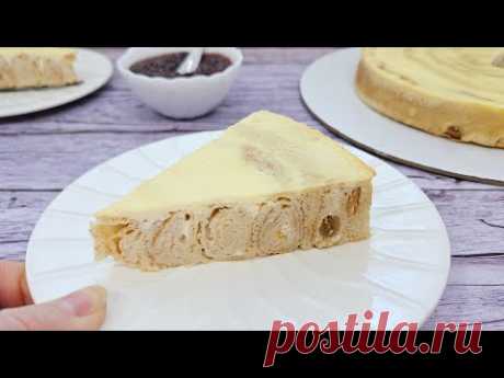 БЛИННАЯ УЛИТКА с творогом и изюмом. ПП рецепт на Масленицу