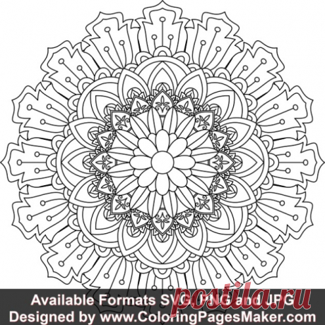 SVG Mandala Art #147 &amp;#8211; ColoringPagesMaker