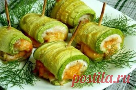 Бесподобые! Самые-самые вкусные! Рулетики из кабачков с начинкой. | Кухня оригинальных блюд | Яндекс Дзен