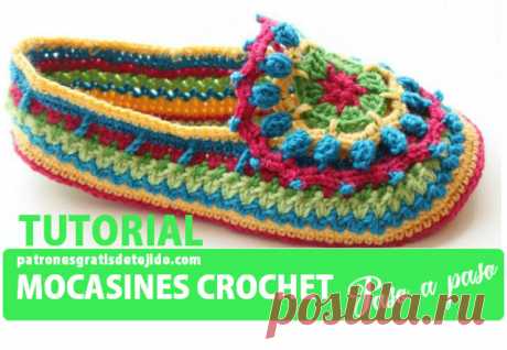 Aprende a tejer mocasines ganchillo / Paso a paso | Crochet y Dos agujas - Patrones de tejido