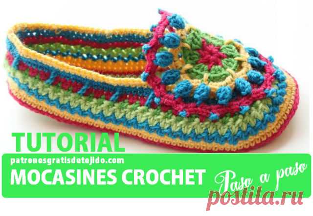 Aprende a tejer mocasines ganchillo / Paso a paso | Crochet y Dos agujas - Patrones de tejido