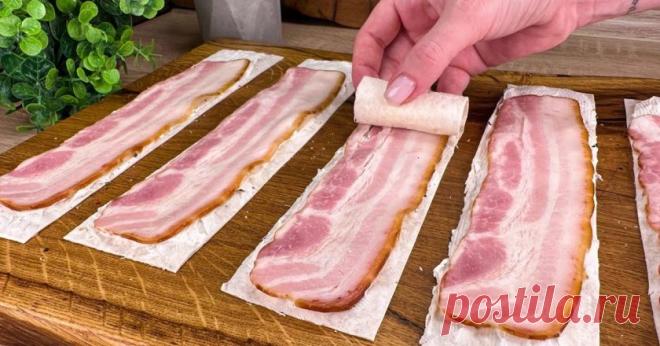 Бекон в лаваше: быстрая закуска - Со Вкусом