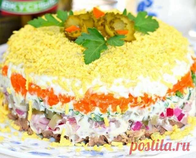 Проверено, вкусно! Рецепт салата с печенью и морковью
