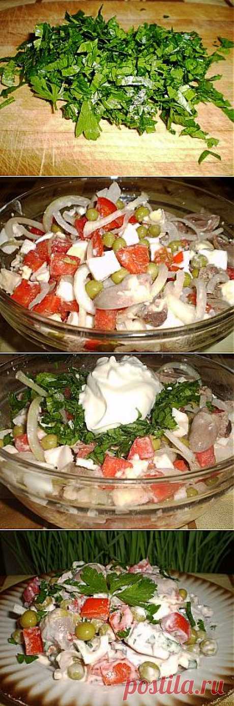 Салат из куриных сердечек — лёгкий и вкусный деликатес | Любимые рецепты
