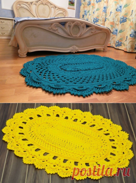 Коврики овальные крючком. Схемы. / knittingideas.ru