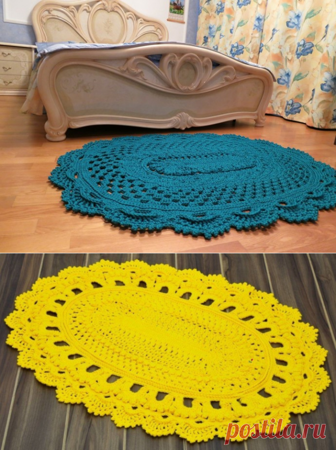Коврики овальные крючком. Схемы. / knittingideas.ru