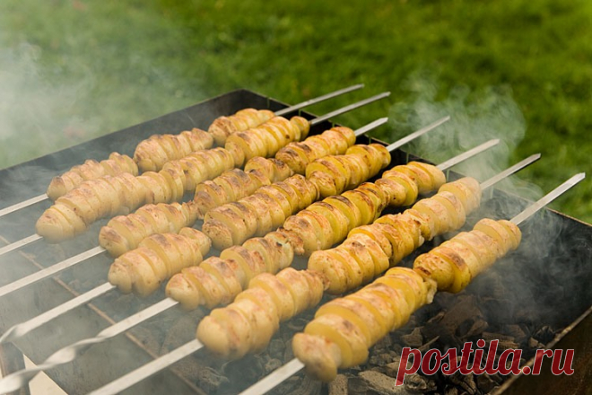 Шашлык из картофеля. Скоро открываем шашлычный сезон