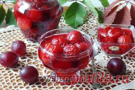 Варенье из красной алычи с косточками