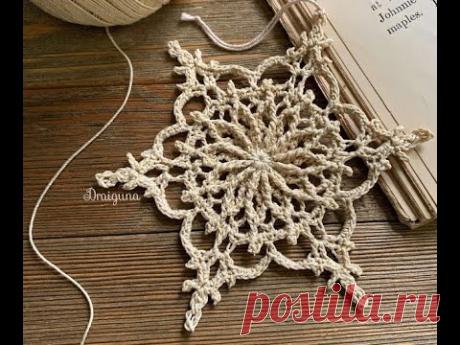 ❄️СНЕЖИНКА крючком./SNOWFLAKE ❄ it's amazing crochet.