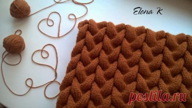 Красивейший узор “коса с тенью” (Вязание спицами) – Журнал Вдохновение Рукодельницы