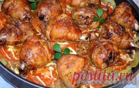 Рецепт куриных голеней с картошкой в духовке (рецепт с фото) | RUtxt.ru