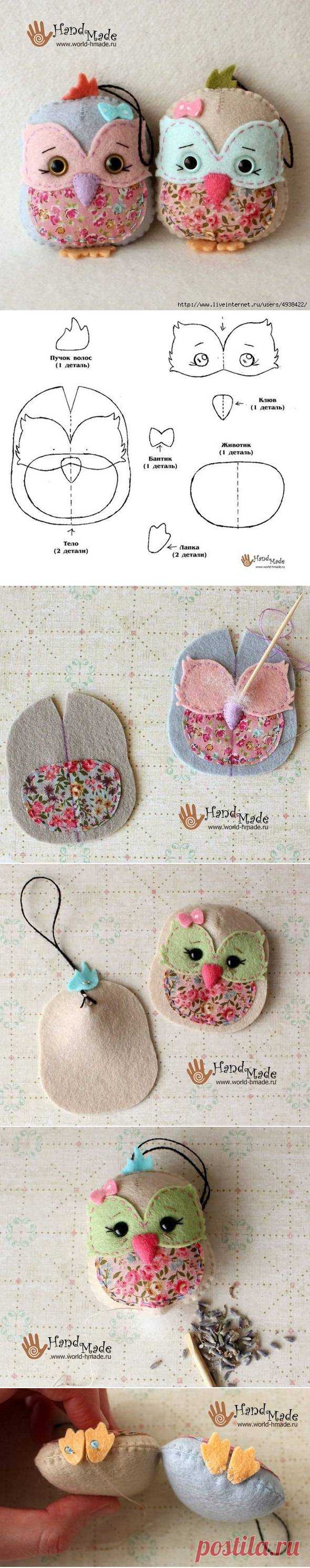 Поделки очаровательны фетра Сова Учебник | UsefulDIY.com