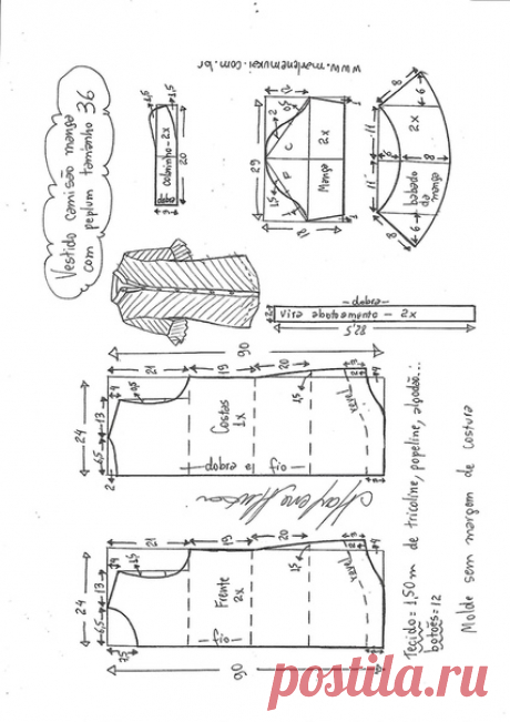 Платье-рубашка с воротником "стойка" и воланами на рукавах, выкройка на размеры с 36 по 50 (евр.).
#простыевыкройки #простыевещи #шитье #платье #рубашка #выкройка