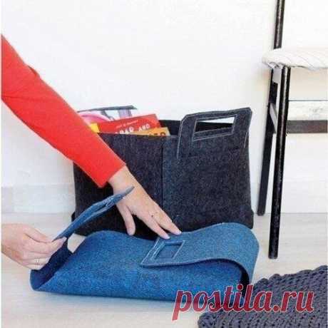 Складная коробка из фетра
