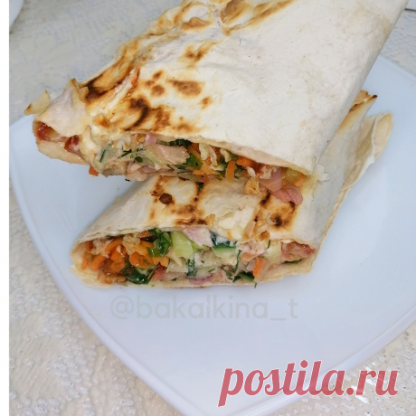 Шаурма на скорую руку🌮 - рецепт автора Татьяна Бакалкина