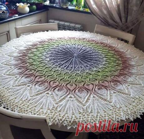 Роскошная скатерть крючком