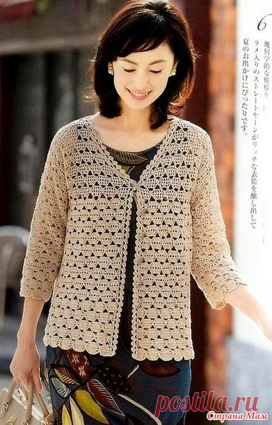 Ажурный жакет. Крючок. - ВЯЗАНАЯ МОДА+ ДЛЯ НЕМОДЕЛЬНЫХ ДАМ - Страна Мам