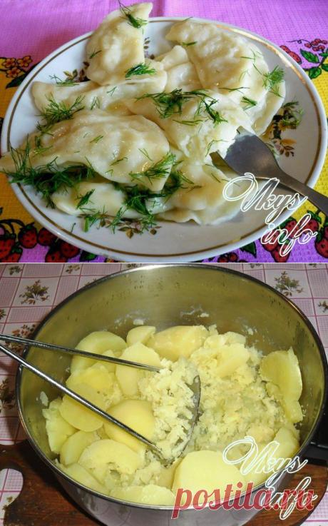 Вареники с картошкой на кефире рецепт с фото
