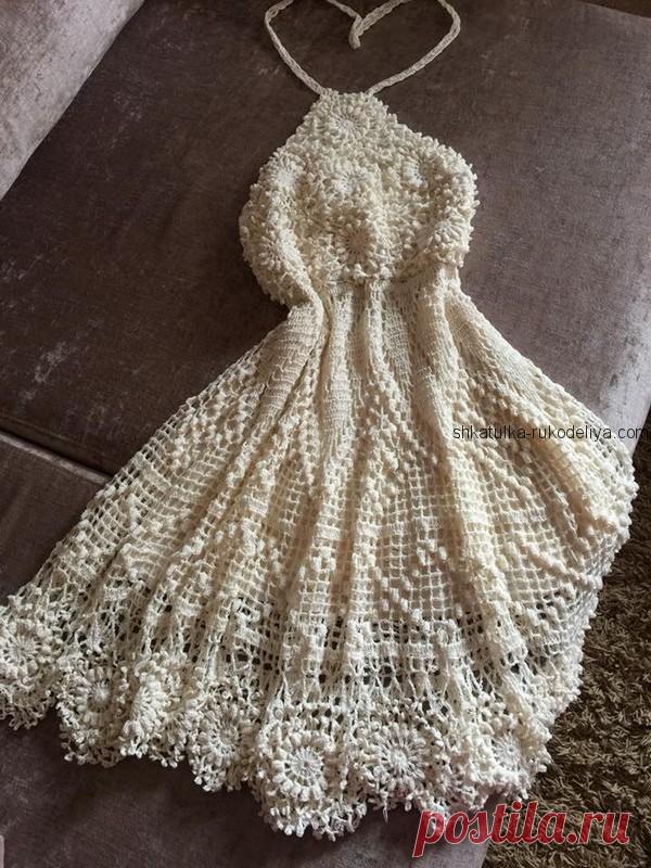 Красивый сарафан крючком. Летний сарафан филейным узором крючком | Шкатулка рукоделия
