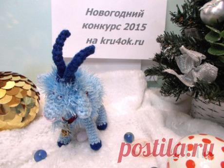 Новогодний сувенир-символ года Козочка - вязание крючком на kru4ok.ru