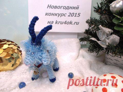 Новогодний сувенир-символ года Козочка - вязание крючком на kru4ok.ru
