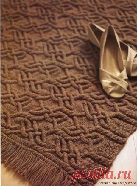 Плед спицами. Подборка из 17 схем вязаных пледов с описанием на knitka.ru. Бесплатно., Вязание для дома