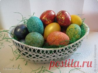 Покраска яиц рисом за пару минут. Красиво и необычно!