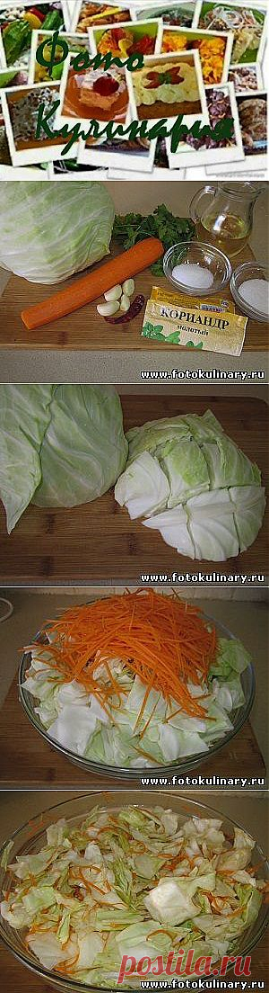 Капуста по-корейски - Cалаты, закуски - Кулинарные рецепты ! - ФотоКулинария