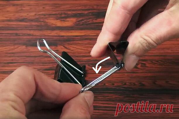 20 лайфхаков с зажимами для бумаг (прищепками для документов)