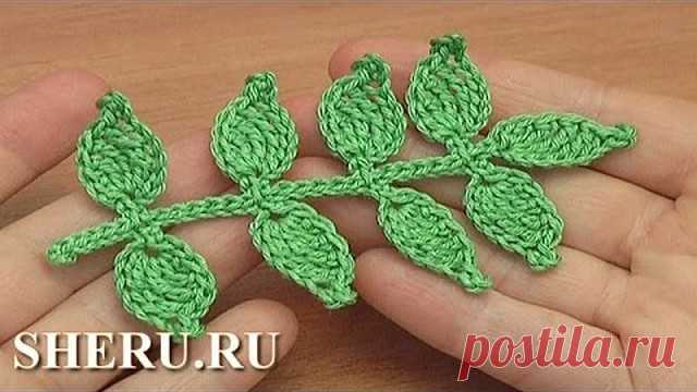 Элементы ирландского кружева. Как вязать веточку с листиками для кружева крючком показано в очередном видео уроке от наших мастеров http://sheru.ru/video-o-vyazanii/irlandskoe-kruzhevo/item/2553-elementy-irlandskogo-kruzheva.html