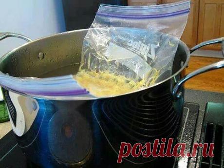 Даешь каждому индивидуальный омлет в пакетике на завтрак!