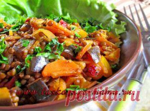 Постное овощное рагу с чечевицей