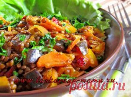 Постное овощное рагу с чечевицей