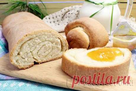 Домашний хлеб в духовке с оливковым маслом.