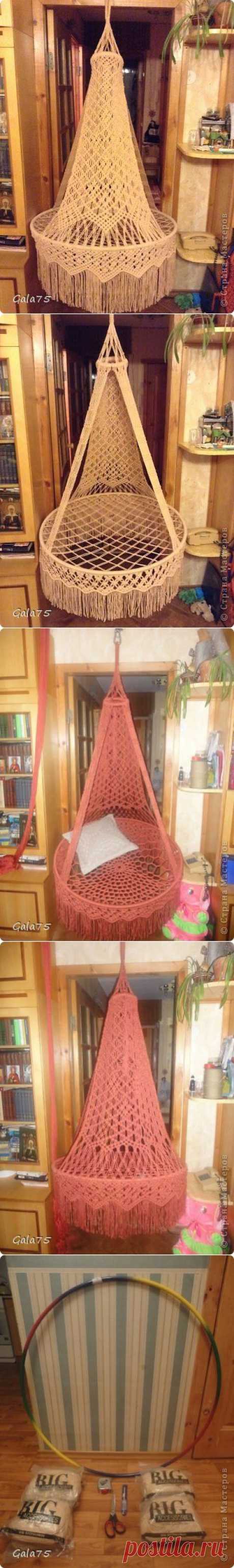 Подвесное кресло-гамак в технике макраме. Мастер-класс