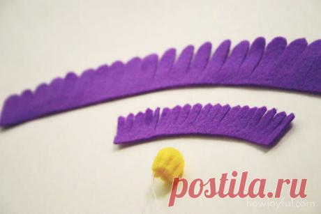 Цветы из фетра. Цветные ромашки