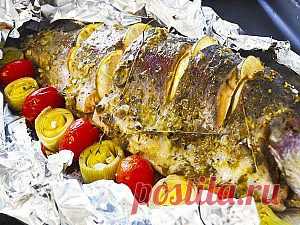 Запечёная в духовке форель с каперсами и горчицей | Мужской кулинарный сайт - лучшие рецепты с фото
